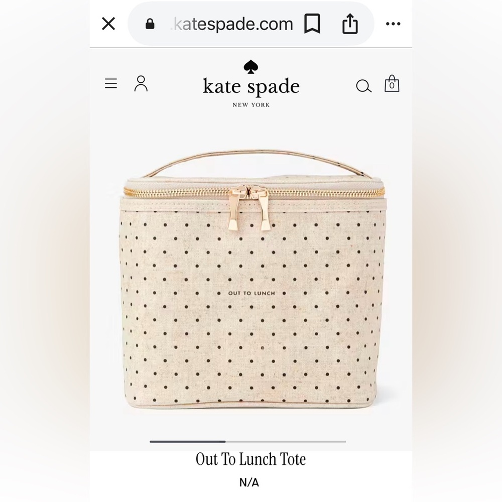 Kate Spade Cream Insulated Lunch Bag